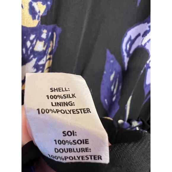 Ramy Brook New York Size SM Dress Black With Floral Print Chic Stylish - Picture 4 of 6